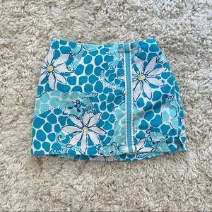 Kids Lilly Pulitzer Blue Floral Skirt
